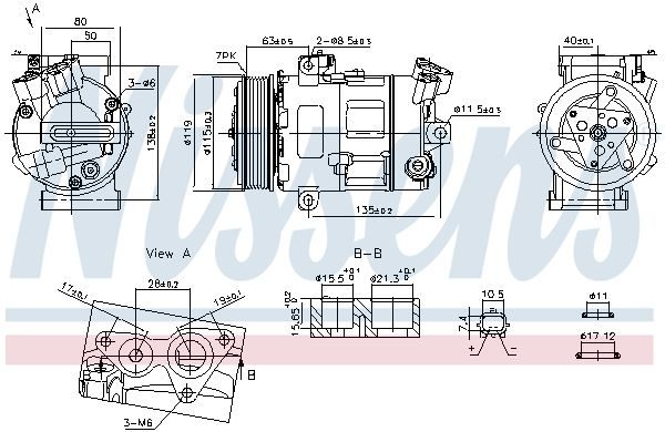 Компресор кондиціонера NISSENS 890947 - zapix