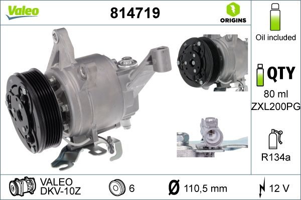 Компресор кондиціонера VALEO 814719 - zapix
