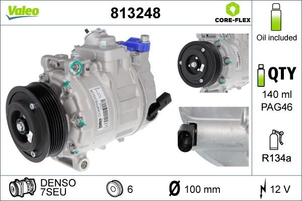 Компресор кондиціонера VALEO 813248 - zapix