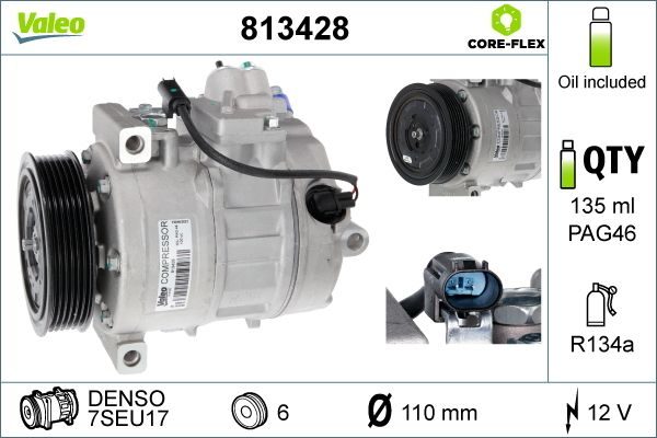 Компресор кондиціонера VALEO 813428 - zapix
