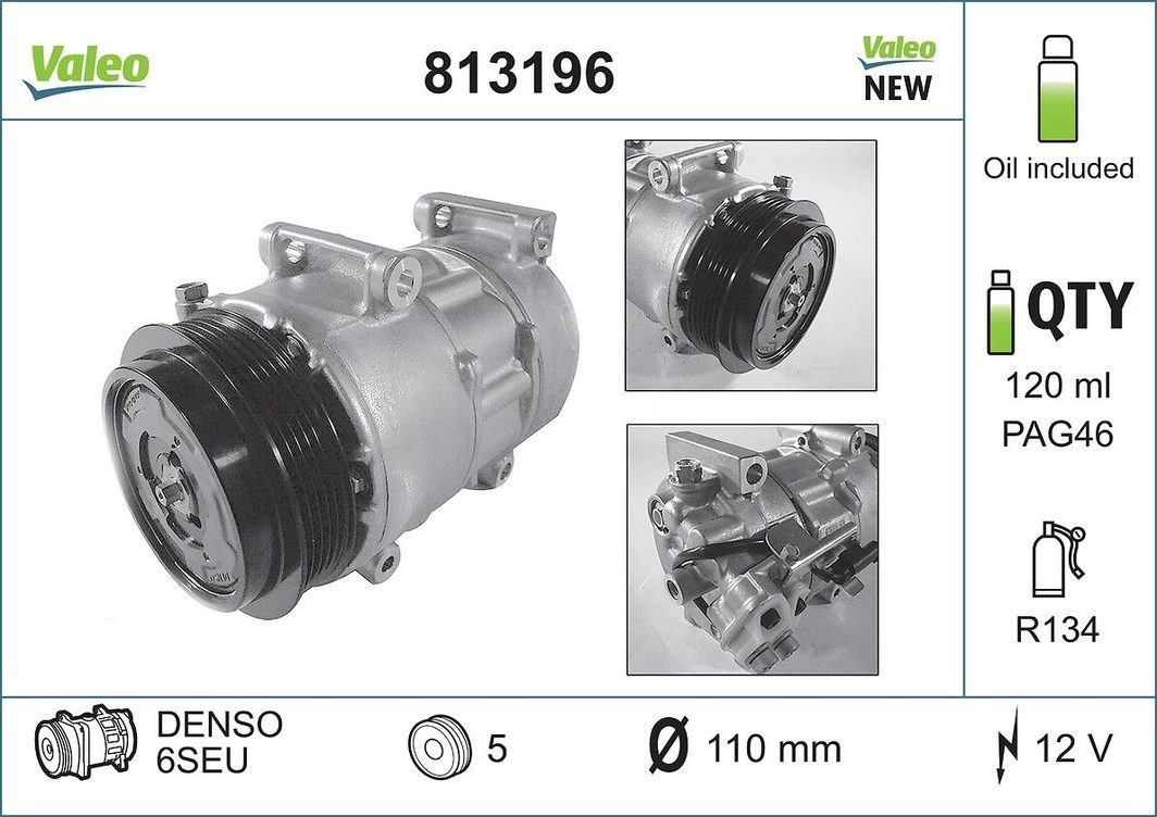 Компрессор кондиционера VALEO 813196