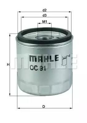Оливний фільтр MAHLE OC91 - zapix
