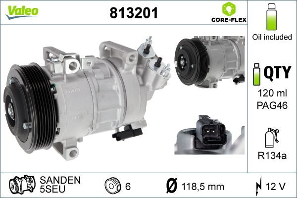 Компресор кондиціонера VALEO 813201 - zapix