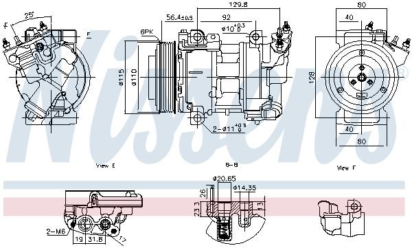 Компресор кондиціонера NISSENS 891016 - zapix