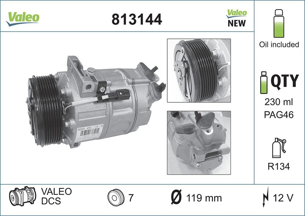 Компресор кондиціонера VALEO 813144