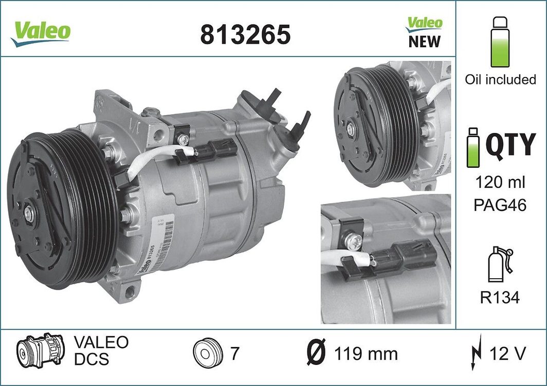 Компресор кондиціонера VALEO 813265