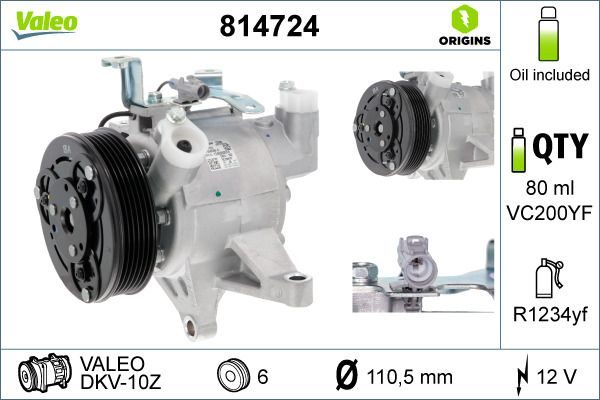 Компресор кондиціонера VALEO 814724 - zapix