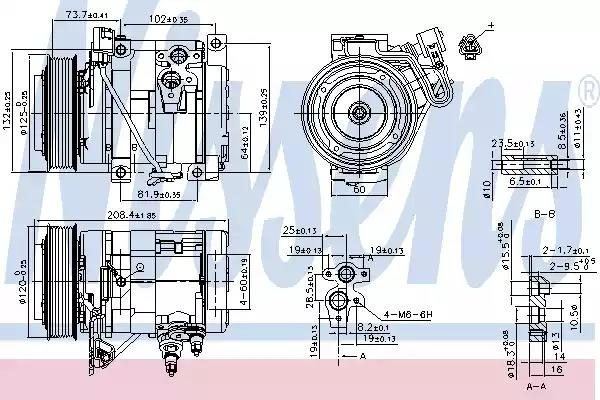 Компресор кондиціонера NISSENS 890332 - zapix