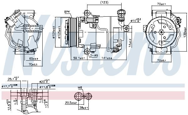 Компрессор кондиционера NISSENS 890006