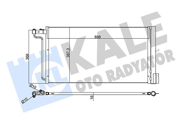 Радіатор кондиціонера KALE OTO RADYATÖR 345220 - zapix