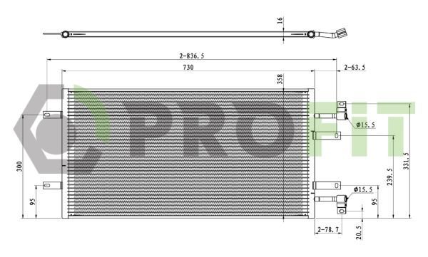 Радіатор кондиціонера PROFIT 17700384 - zapix