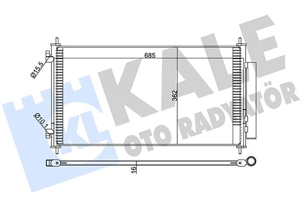Радіатор кондиціонера KALE OTO RADYATÖR 380700 - zapix