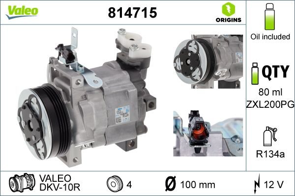Компресор кондиціонера VALEO 814715 - zapix