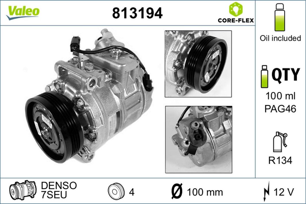 Компрессор кондиционера VALEO 813194