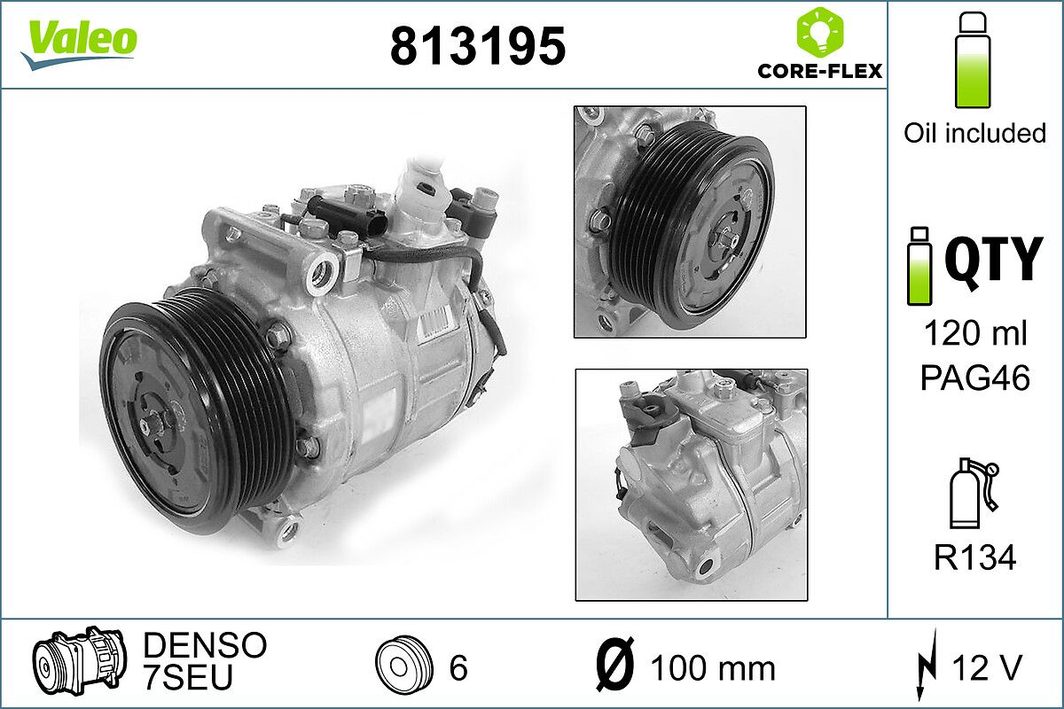 Компресор кондиціонера VALEO 813195 - zapix