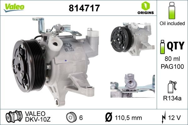 Компресор кондиціонера VALEO 814717 - zapix