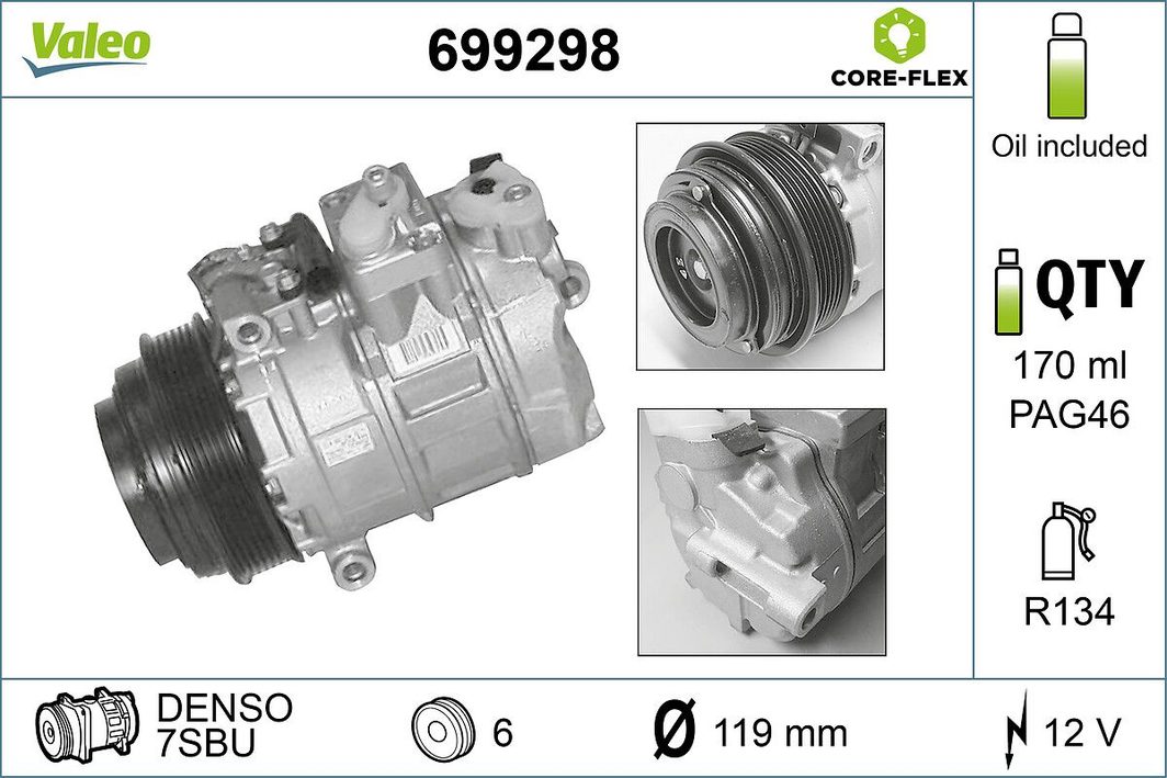 Компрессор кондиционера VALEO 699298