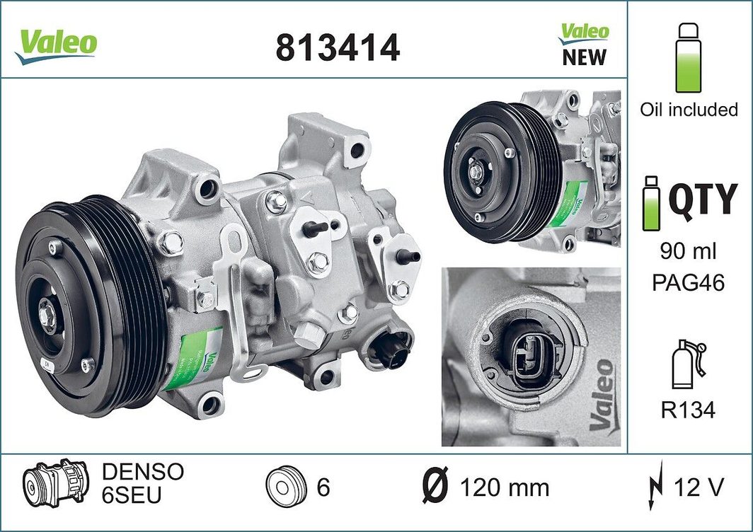 Компресор кондиціонера VALEO 813414 - zapix