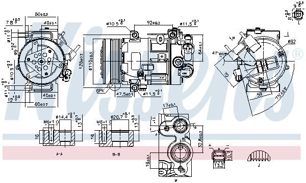 Компресор кондиціонера NISSENS 890420 - zapix