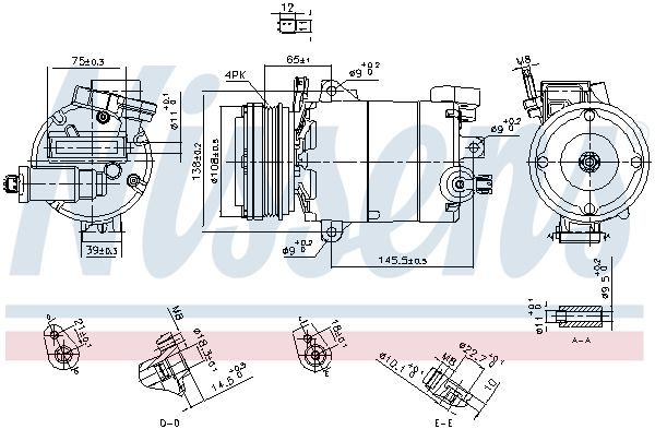 Компресор кондиціонера NISSENS 890794 - zapix