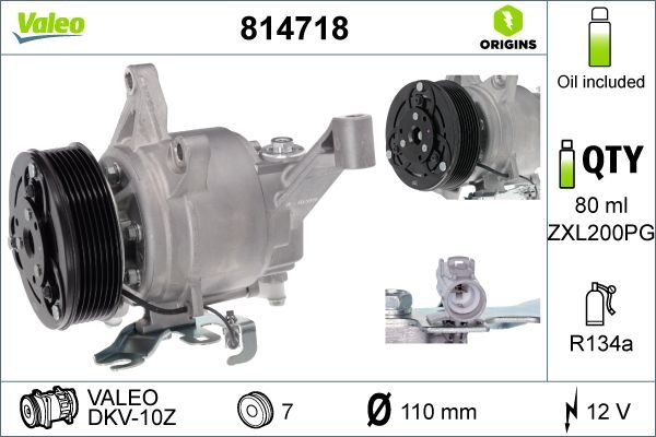 Компресор кондиціонера VALEO 814718 - zapix