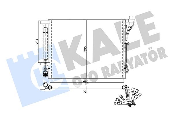 Радіатор кондиціонера KALE OTO RADYATÖR 358010 - zapix
