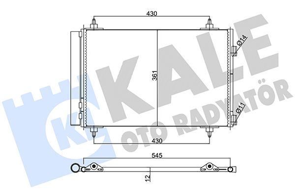 Радіатор кондиціонера KALE OTO RADYATÖR 377900 - zapix
