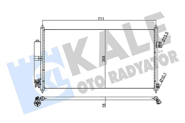 Радіатор кондиціонера KALE OTO RADYATÖR 345795