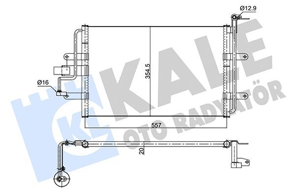 Радіатор кондиціонера KALE OTO RADYATÖR 352630 - zapix