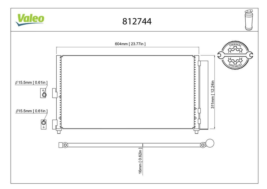 Радіатор кондиціонера VALEO 812744 - zapix