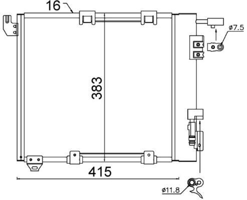 Радіатор кондиціонера MAHLE AC349000S - zapix
