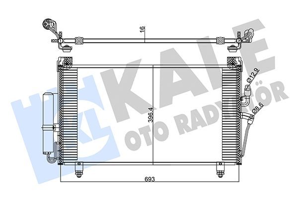 Радіатор кондиціонера KALE OTO RADYATÖR 345255 - zapix