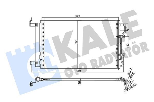 Радіатор кондиціонера KALE OTO RADYATÖR 358245 - zapix