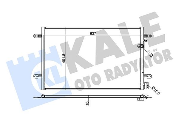 Радіатор кондиціонера KALE OTO RADYATÖR 375300 - zapix