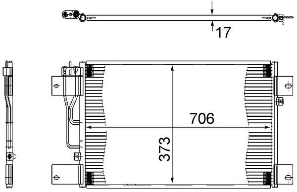 Радіатор кондиціонера MAHLE AC533000S - zapix