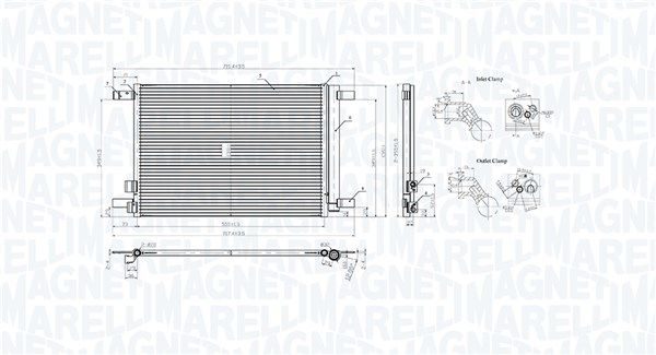 Радіатор кондиціонера MAGNETI MARELLI 350203964000 - zapix