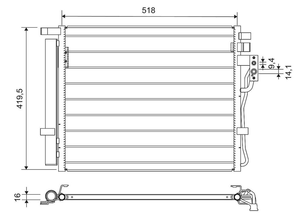 Радіатор кондиціонера VALEO 814404 - zapix