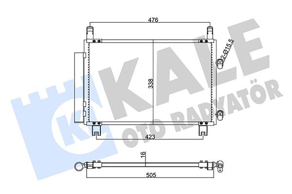 Радиатор кондиционера KALE OTO RADYATÖR 343110