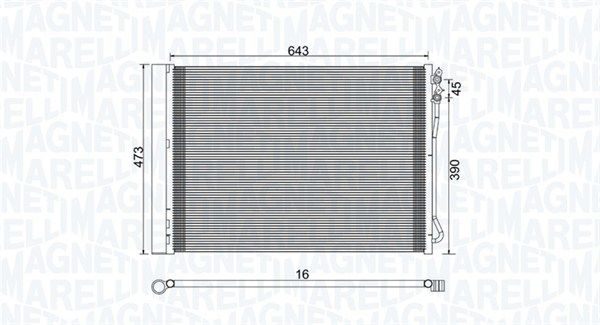 Радіатор кондиціонера MAGNETI MARELLI 350203781000 - zapix