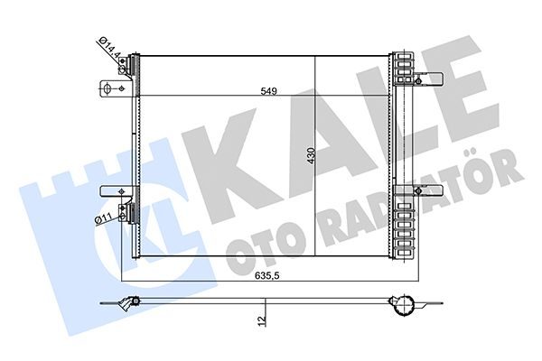 Радиатор кондиционера KALE OTO RADYATÖR 355160