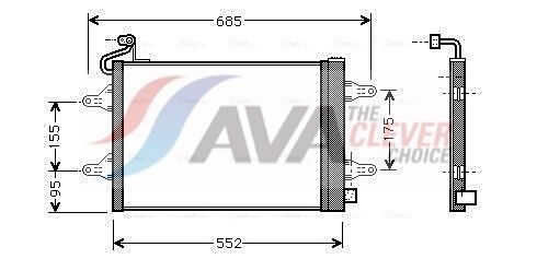 Радіатор кондиціонера AVA QUALITY COOLING SAA5007D - zapix