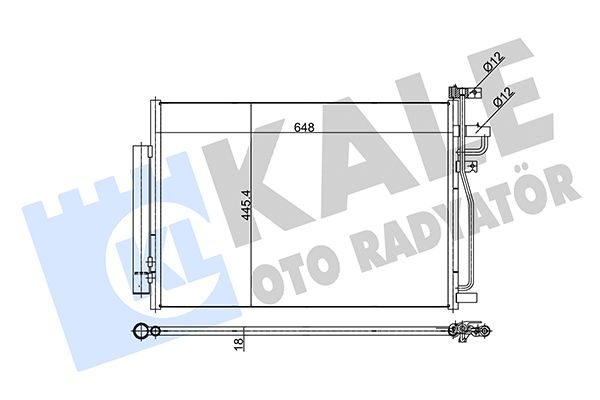 Радиатор кондиционера KALE OTO RADYATÖR 343310