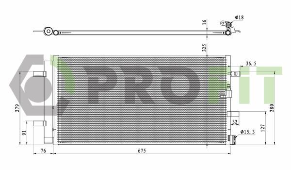 Радіатор кондиціонера PROFIT 17700023 - zapix