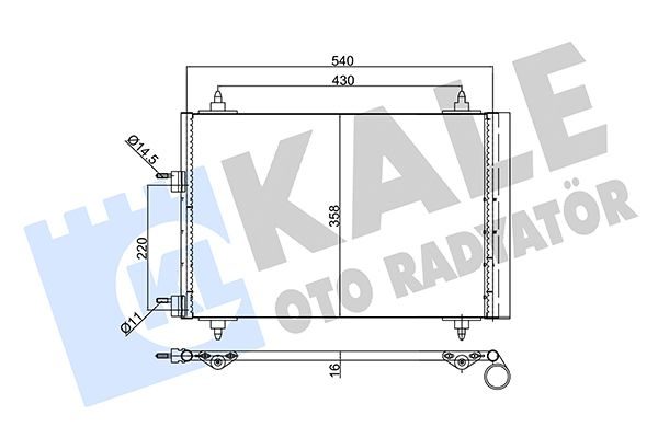 Радіатор кондиціонера KALE OTO RADYATÖR 343095 - zapix
