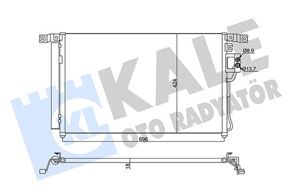 Радіатор кондиціонера KALE OTO RADYATÖR 345440 - zapix