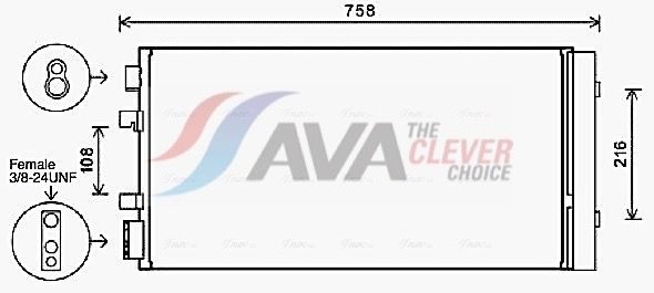 Радіатор кондиціонера AVA QUALITY COOLING RTA5483D - zapix