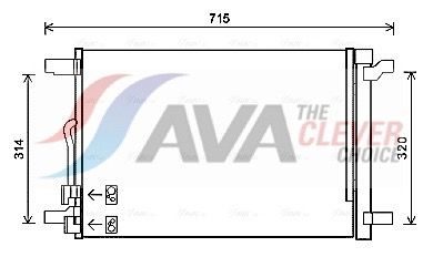 Радіатор кондиціонера AVA QUALITY COOLING VNA5335D - zapix