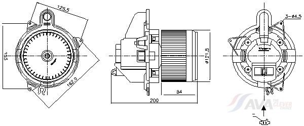 Вентилятор салону AVA QUALITY COOLING DA8020 - zapix