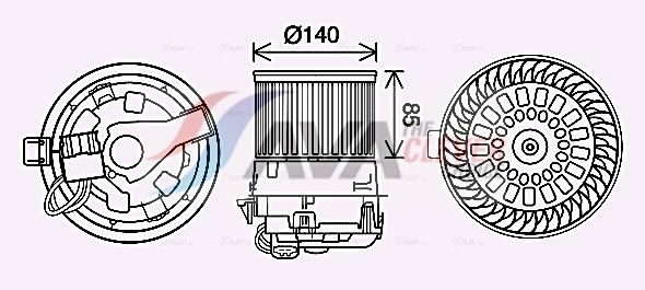 Вентилятор салону AVA QUALITY COOLING PE8558 - zapix