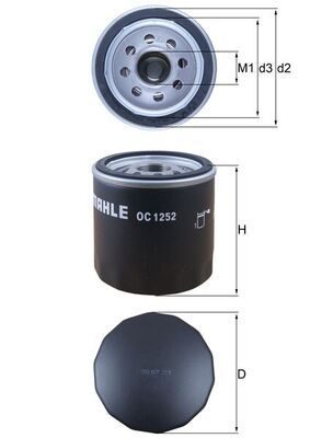 Оливний фільтр MAHLE OC1252 - zapix